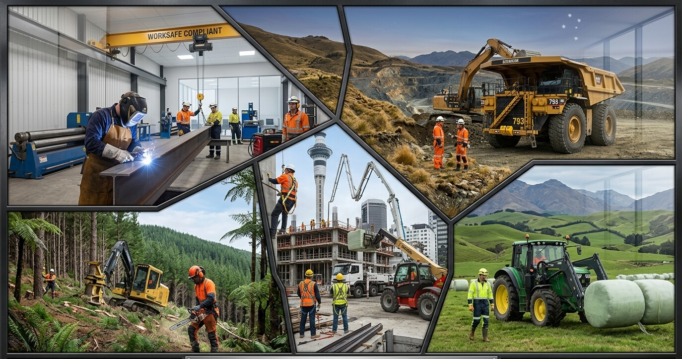 SafeTNZ High-Risk Industries: Agriculture, Construction, Forestry, Mining, and Manufacturing
